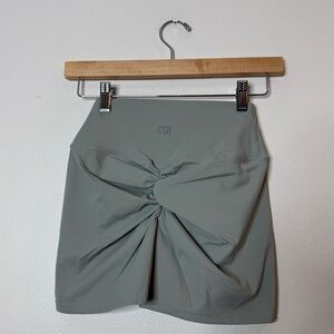 csb x isabelle mathers scrunch shorts in sage green size medium
